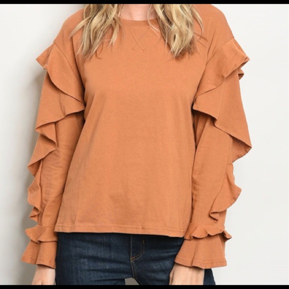 Ruffle sleeve top